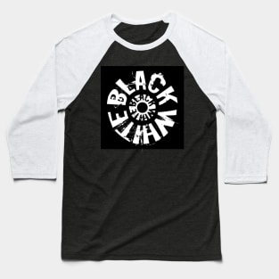 Black White Circle Baseball T-Shirt